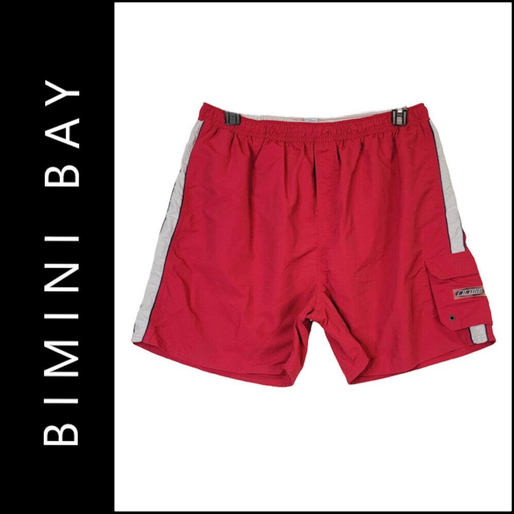 Bimini Bay Men's Mesh Board Shorts Size  2XL Red